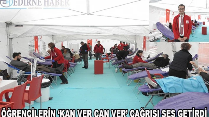 Öğrencilerin â€˜kan ver can ver?' çağrısı ses getirdi