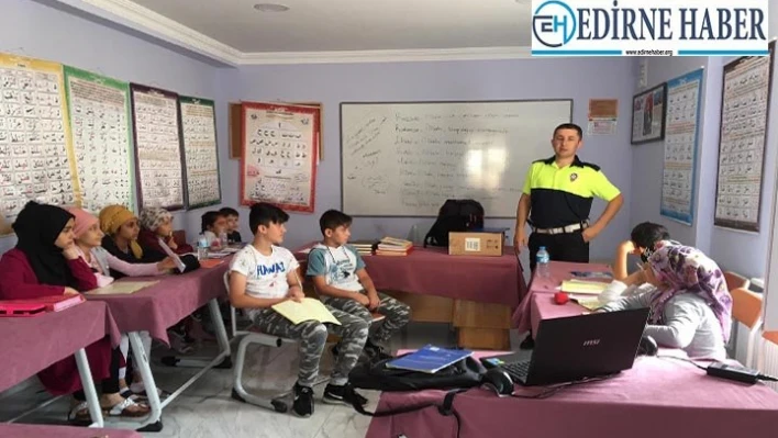 Öğrencilere trafik eğitimi verildi