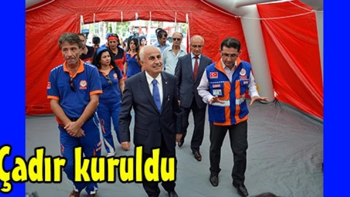 Çadır kuruldu