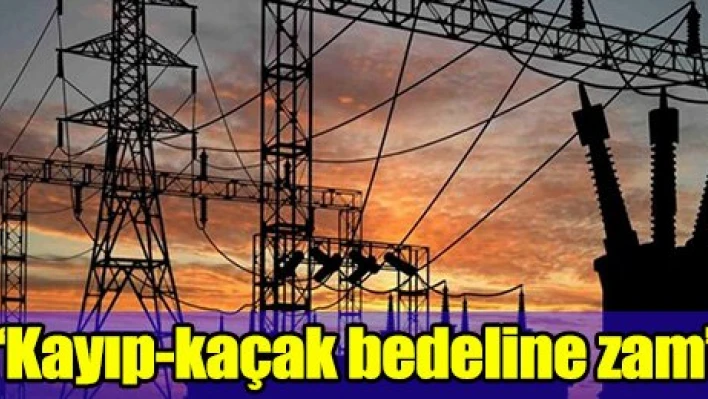 'Kayıp-kaçak bedeline zam'