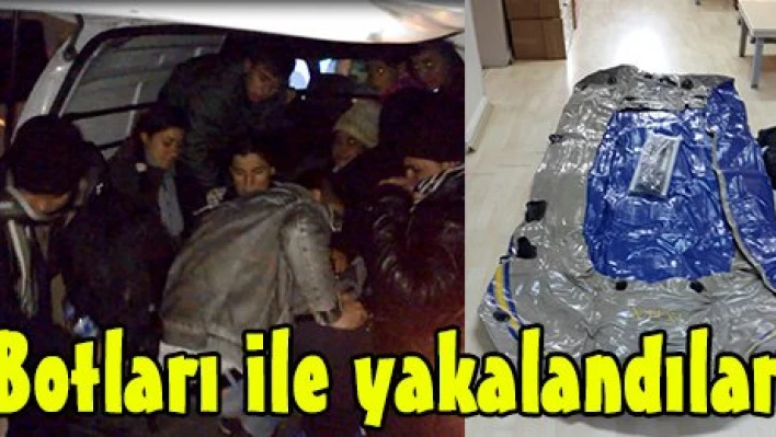Botları ile yakalandılar