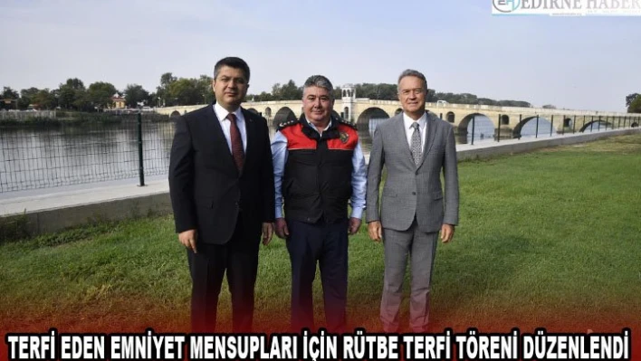 Terfi eden emniyet mensupları için rütbe terfi töreni düzenlendi