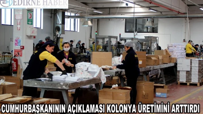 Kolonya üretimi arttı