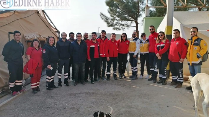 Barış Pınarı Harekatı'na katılan UMKE ekipleri Edirne'ye döndü