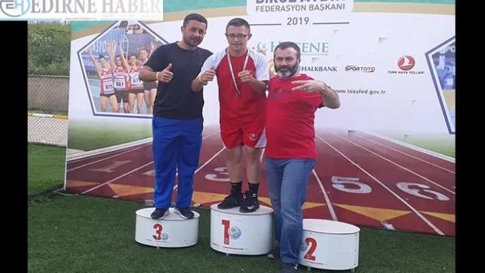 Tekirdağlı özel sporcunun başarısı
