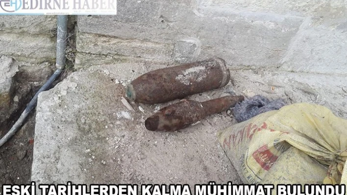 Eski tarihlerden kalma gömülü mühimmat bulundu