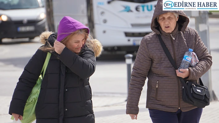 Balkanlar'dan gelen soğuk hava nedeniyle Trakya'da sıcaklıklar düştü