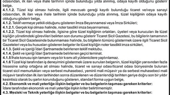 ARAÇ KİRALAMA HİZMET ALIMI (1 ADET ŞOFÖRLÜ, YAKITSIZ)