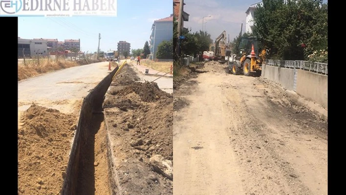 Uzunköprü'de alt yapı çalışması