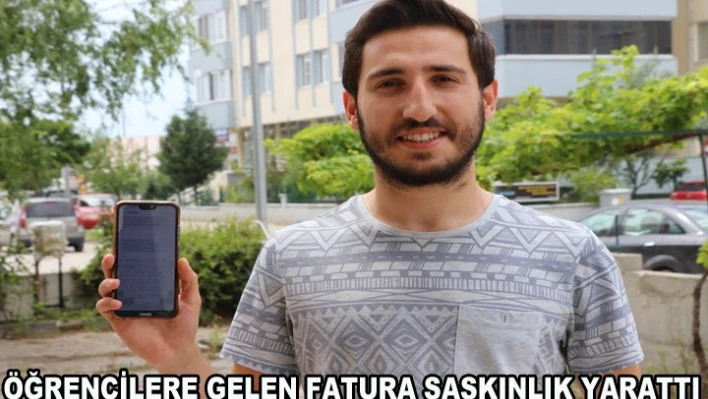 Öğrencilere şaşkınlık yaratan fatura!