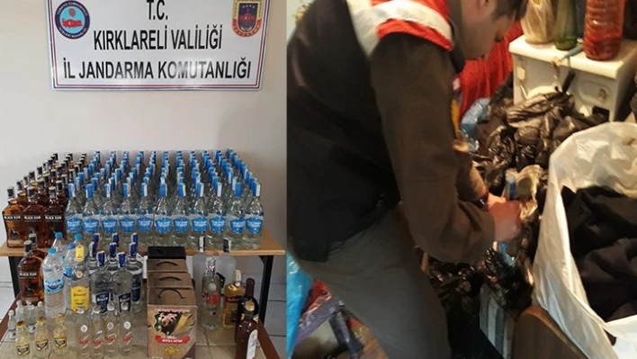 163 Litre kaçak içki ele geçirildi