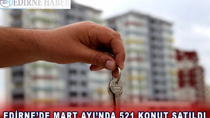 Edirne'de Mart Ayı'nda 521 konut satıldı