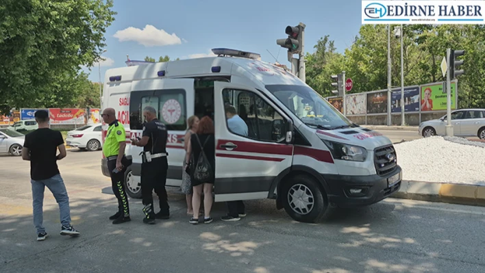Bisikletli çocuğa çarptı