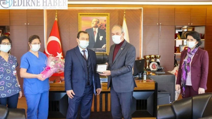Başhekim Üzmez'den Belediye Başkanı Ata'ya ziyaret