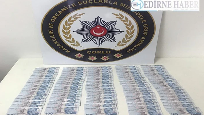 Tekirdağ'da 'sahte para' operasyonu