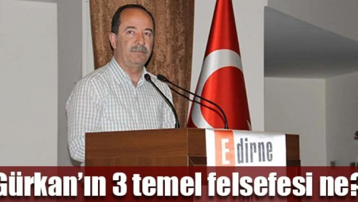 '3 Temel felsefe ile yönetiyorum'