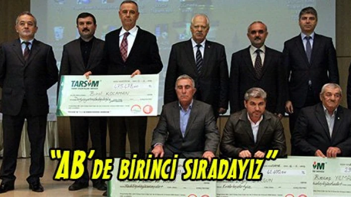 'AB'de birinci sıradayız'