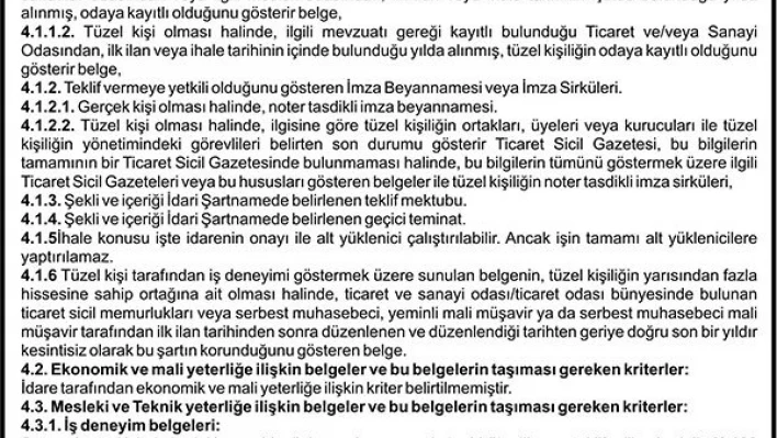 İhale İlanı 