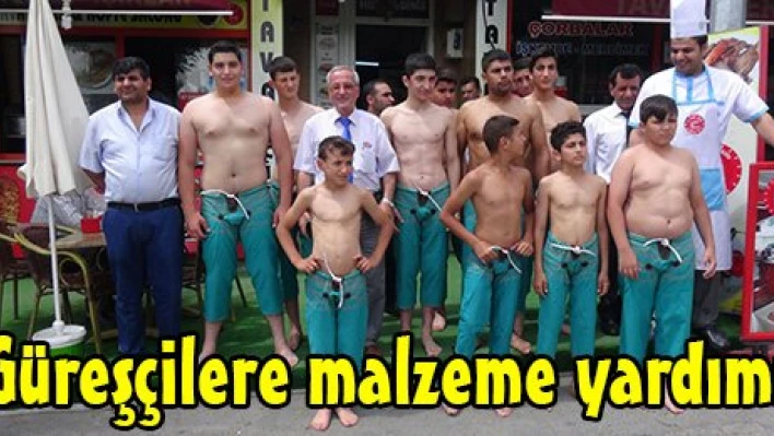Güreşçilere malzeme yardımı