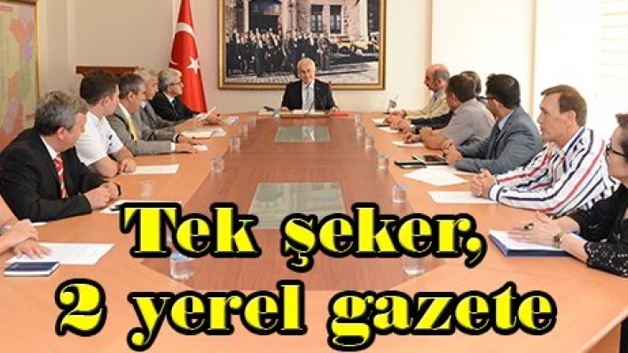 Tek şeker, 2 yerel gazete
