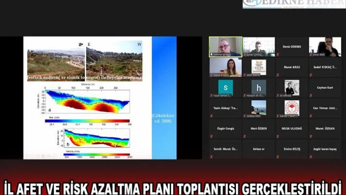 İL AFET VE RİSK AZALTMA PLANI TOPLANTISI GERÇEKLEŞTİRİLDİ