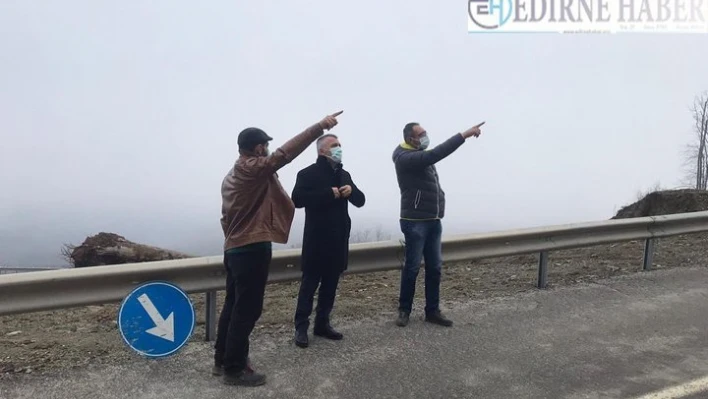Vali Bilgin, toprak kaymasının meydana geldiği bölgede inceleme yaptı