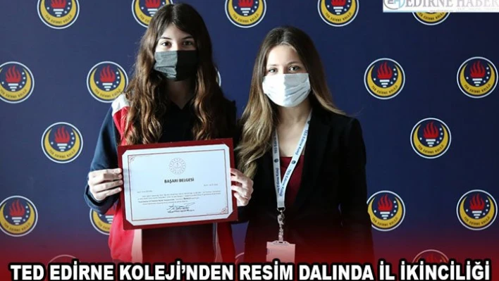 TED Edirne Koleji'nden resim dalında il ikinciliği