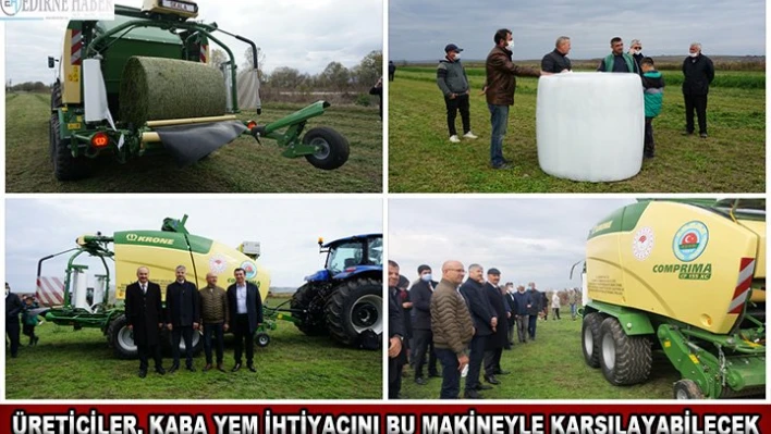 Üreticiler, kaba yem ihtiyacını bu makinayla karşılayabilecek