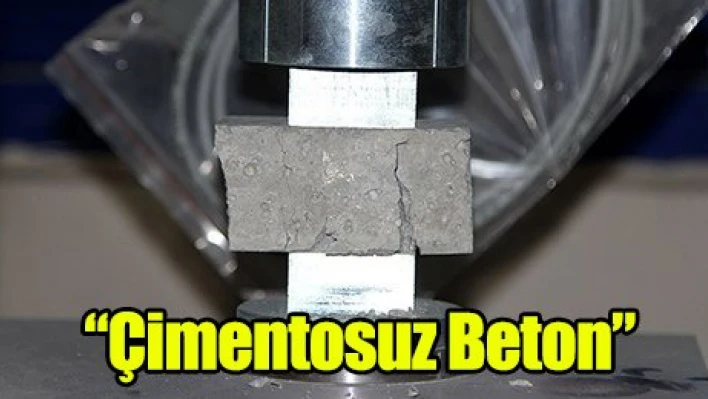 Çimentosuz beton üretildi
