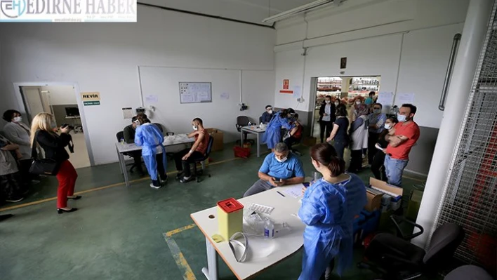 Trakya'da organize sanayi bölgelerinde mobil aşı uygulamasına başlandı
