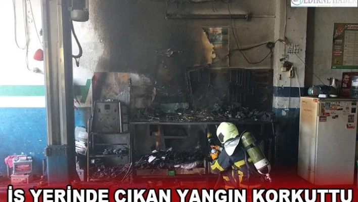 İş yerinde çıkan yangın korkuttu