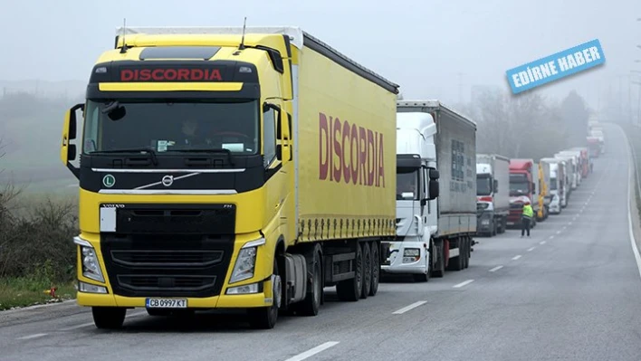 20 kilometrelik tır kuyruğu