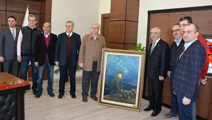 Özcan'ı ziyaret ettiler