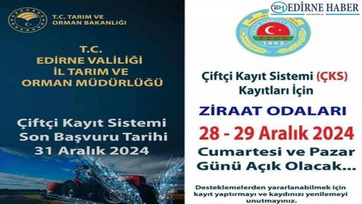 Çiftçilere Önemli Duyuru