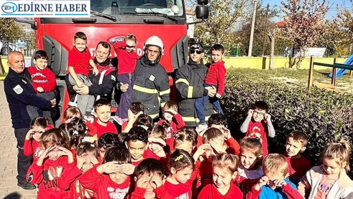 Cumhuriyet Anaokulu'nda yangın güvenliği eğitimi