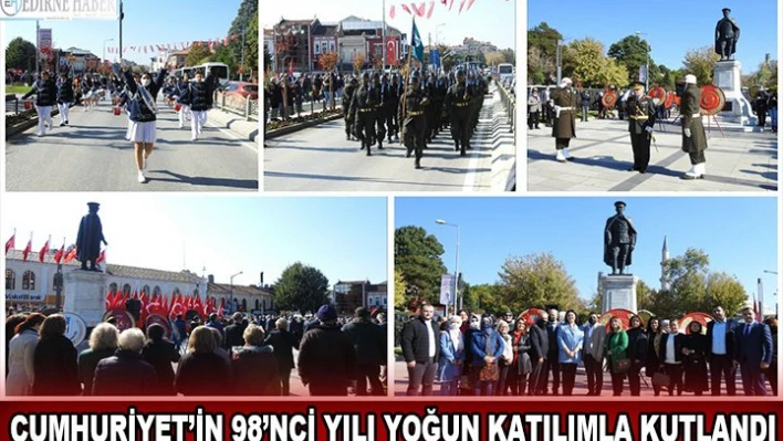 Cumhuriyet'in 98'nci yılı yoğun katılımla kutlandı