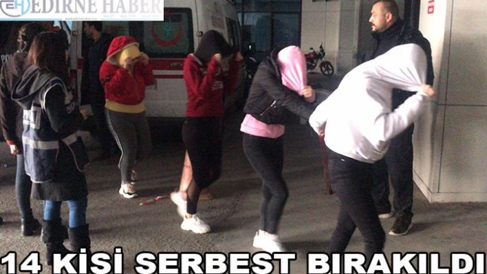 14 kişi serbest bırakıldı