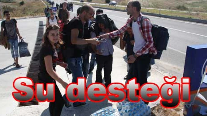 Su desteği verdik