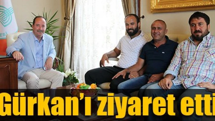 Başpehlivandan Gürkan'a ziyaret