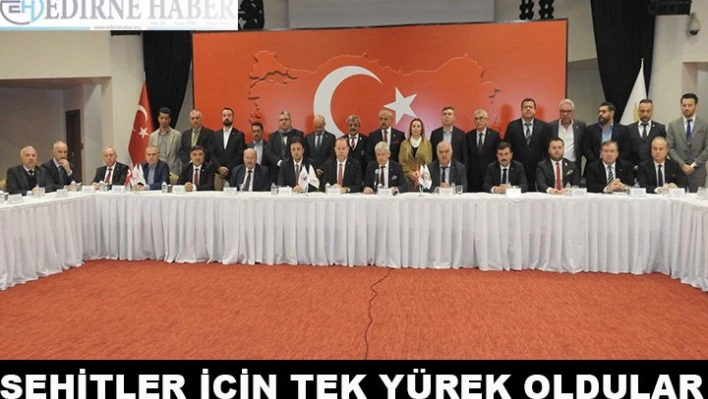 Şehitler için tek yürek oldular