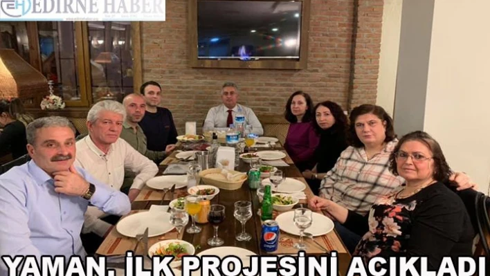 İlk projesini açıkladı