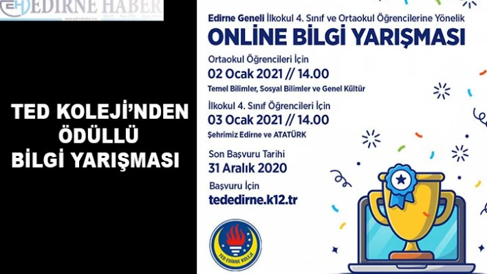 TED Koleji'nden ödüllü bilgi yarışması