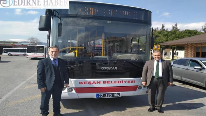  Keşan Belediyesine otobüs hibe edildi