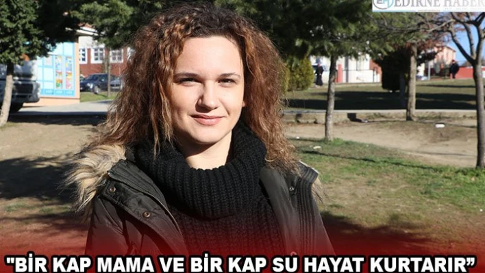 'BİR KAP MAMA VE BİR KAP SU HAYAT KURTARIR'