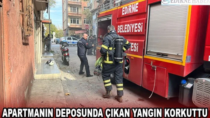 Apartmanın deposunda çıkan yangın korkuttu