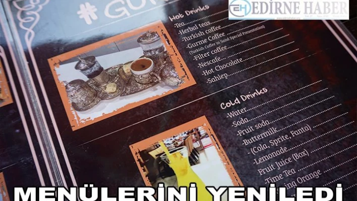 Menülerini Yeniledi