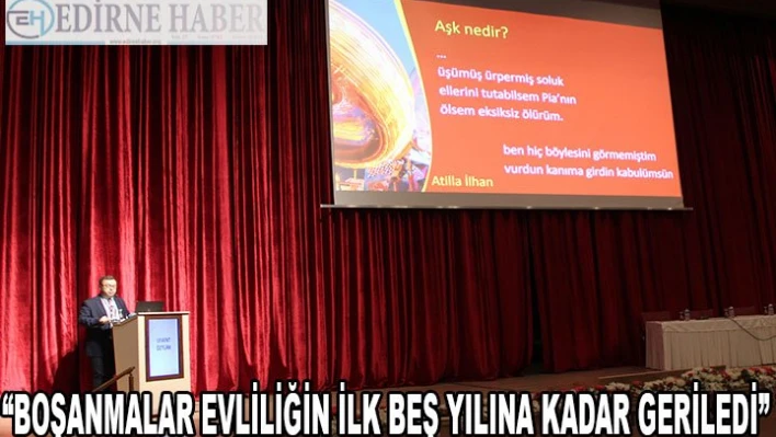 'Boşanmalar evliliğin ilk beş yılına kadar geriledi'