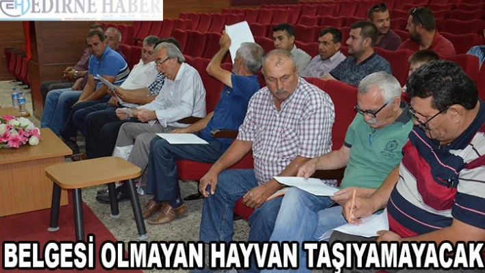 Belgesi Olmayan Hayvan Taşıyamayacak