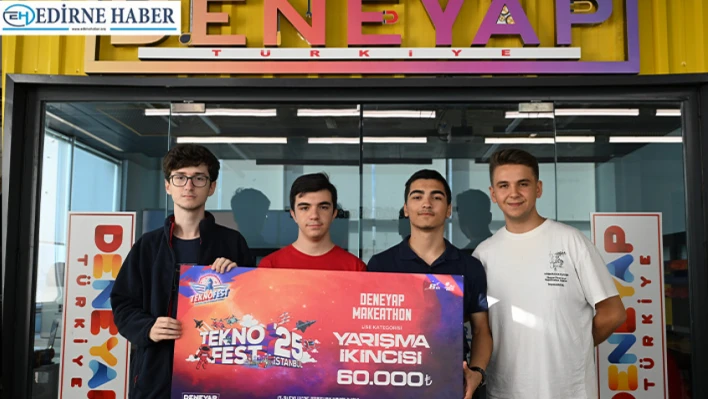 Edirneli gençler TEKNOFEST'te Türkiye ikincisi oldu