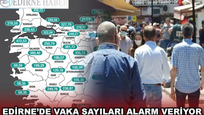 EDİRNE'DE VAKA SAYILARI ALARM VERİYOR